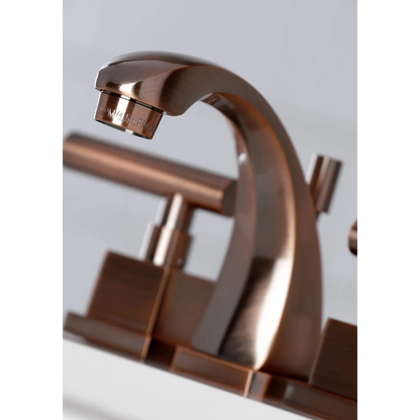 Kingston Brass KS494CQLAC Claremont 8 in. Widespread Bathroom Faucet, Antique Copper