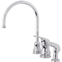 Kingston Brass KS821CSP Single-Handle Kitchen Faucet in Polished Chrome