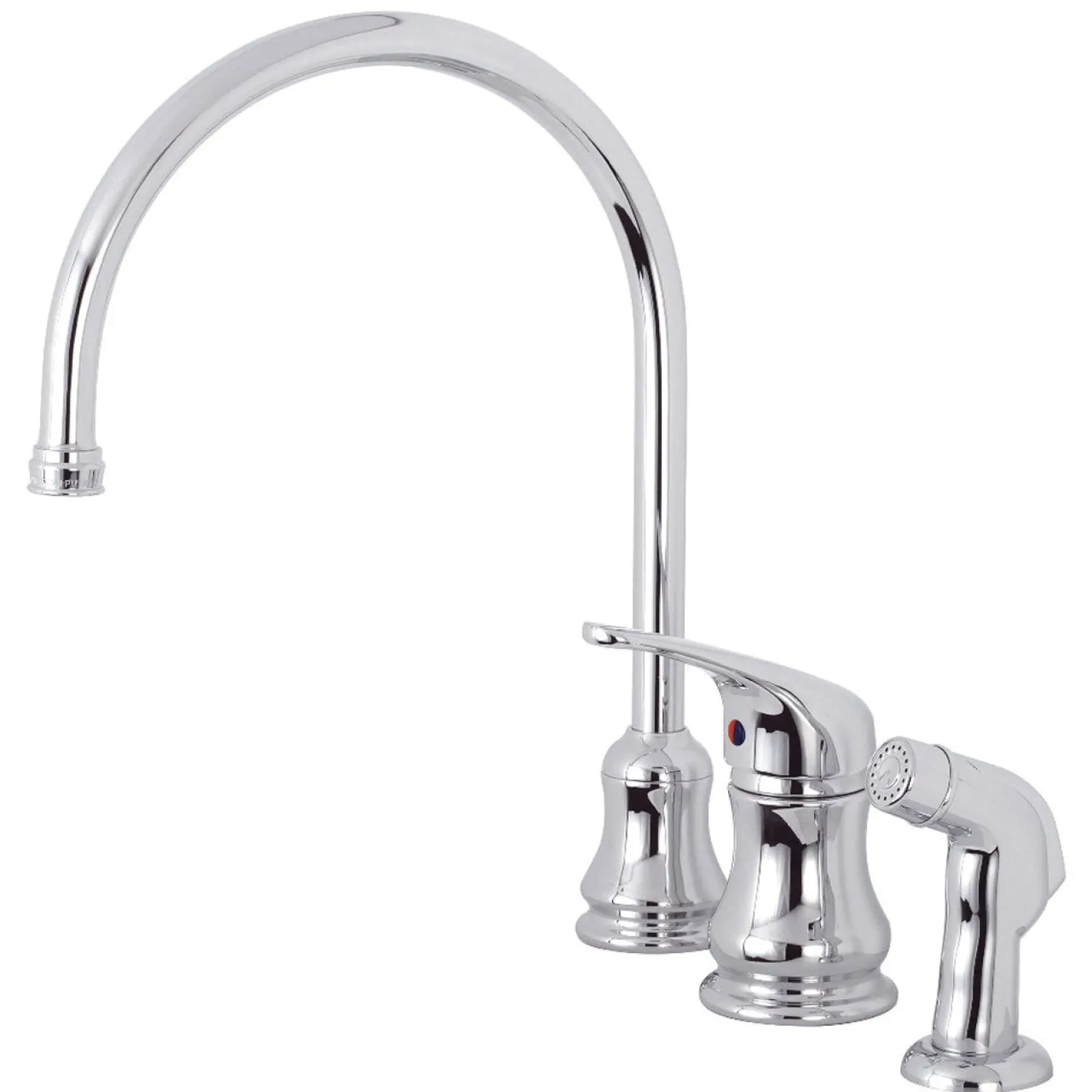 Kingston Brass KS821CSP Single-Handle Kitchen Faucet in Polished Chrome