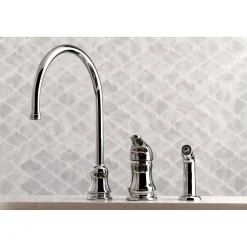 Kingston Brass KS821CSP Single-Handle Kitchen Faucet in Polished Chrome