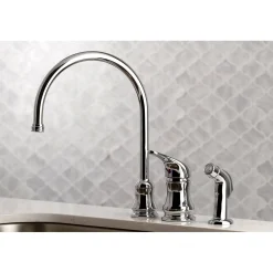 Kingston Brass KS821CSP Single-Handle Kitchen Faucet in Polished Chrome