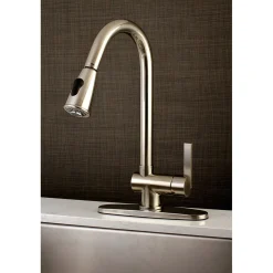 Kingston Brass KS8898CTL Pull-Down Kitchen Faucet in Brushed Nickel