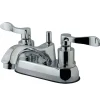 Kingston Brass KS4261DFL 4-Inch Centerset Bathroom Faucet in Polished Chrome