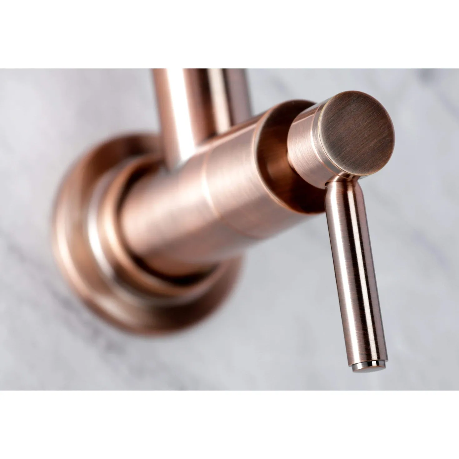 Kingston Brass KS810DLAC Concord Wall Mount Pot Filler Kitchen Faucet, Antique Copper