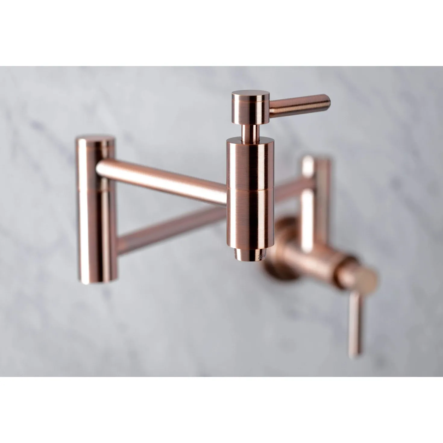 Kingston Brass KS810DLAC Concord Wall Mount Pot Filler Kitchen Faucet, Antique Copper