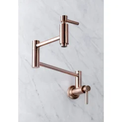 Kingston Brass KS810DLAC Concord Wall Mount Pot Filler Kitchen Faucet, Antique Copper
