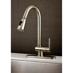 Kingston Brass KS8898DL Pull-Down Kitchen Faucet in Brushed Nickel