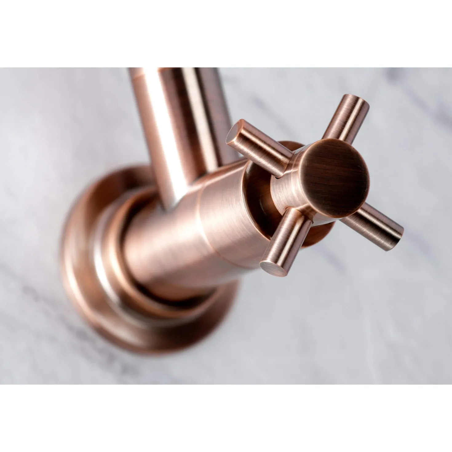 Kingston Brass KS810DXAC Concord Wall Mount Pot Filler Kitchen Faucet, Antique Copper