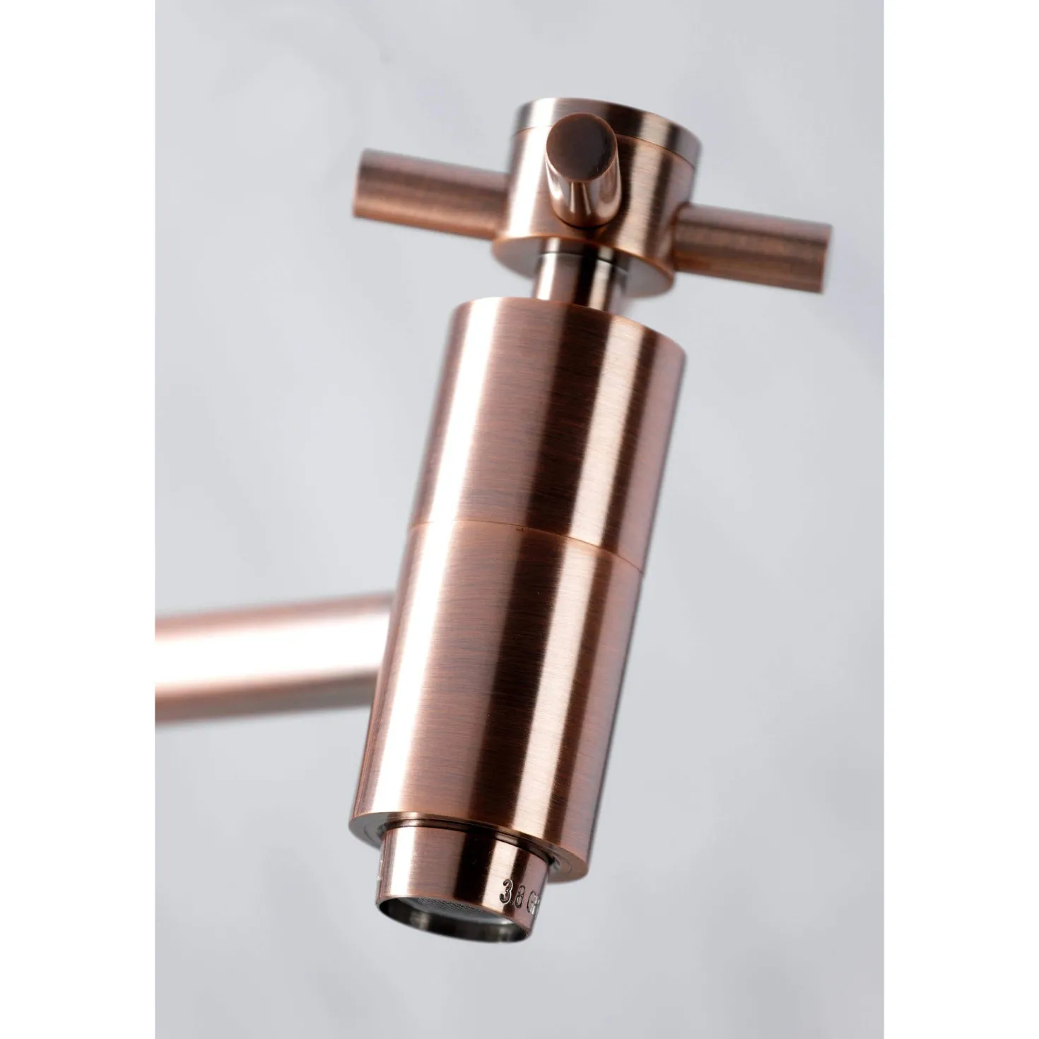 Kingston Brass KS810DXAC Concord Wall Mount Pot Filler Kitchen Faucet, Antique Copper