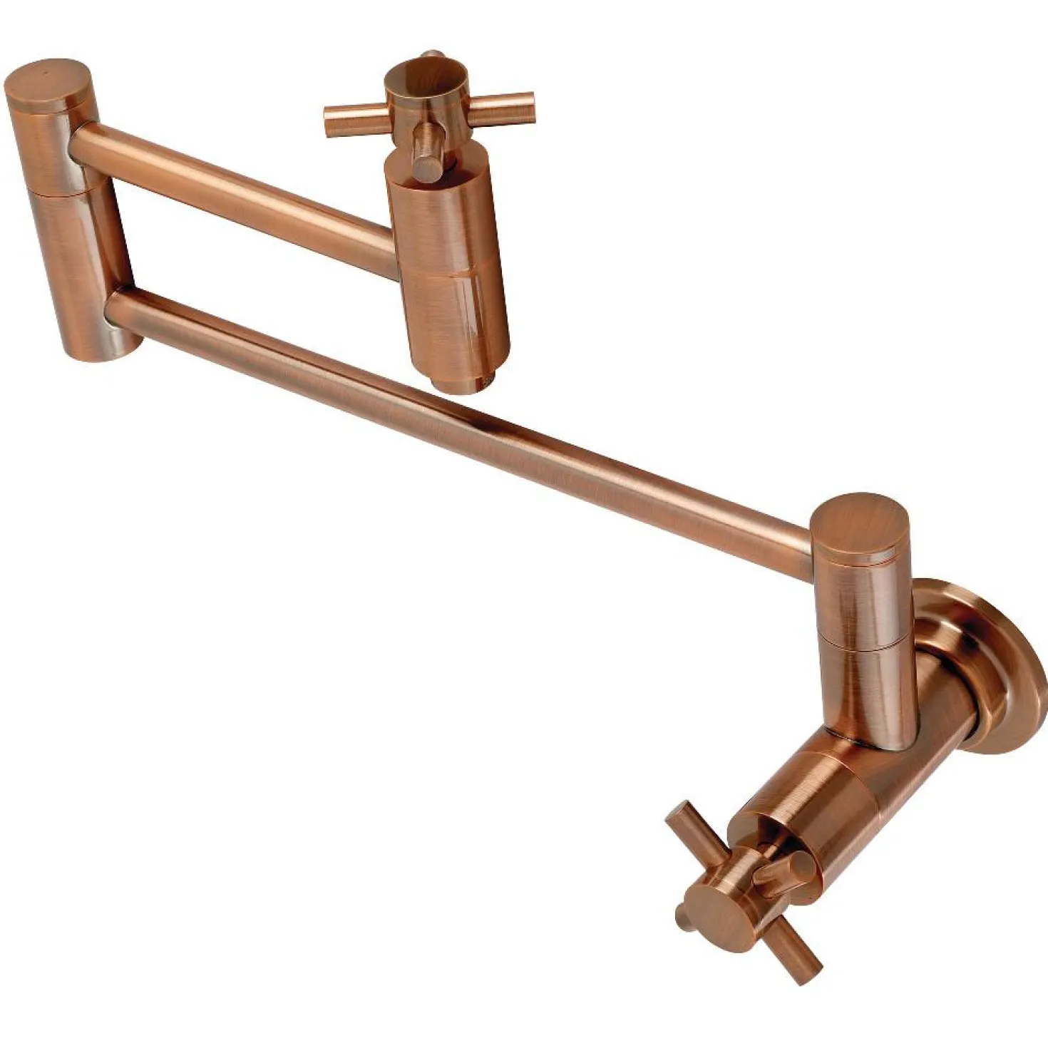 Kingston Brass KS810DXAC Concord Wall Mount Pot Filler Kitchen Faucet, Antique Copper