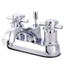 Kingston Brass KS4261DX Concord Two Handle 4" Centerset Lavatory Faucet with Brass Concord Pop-up