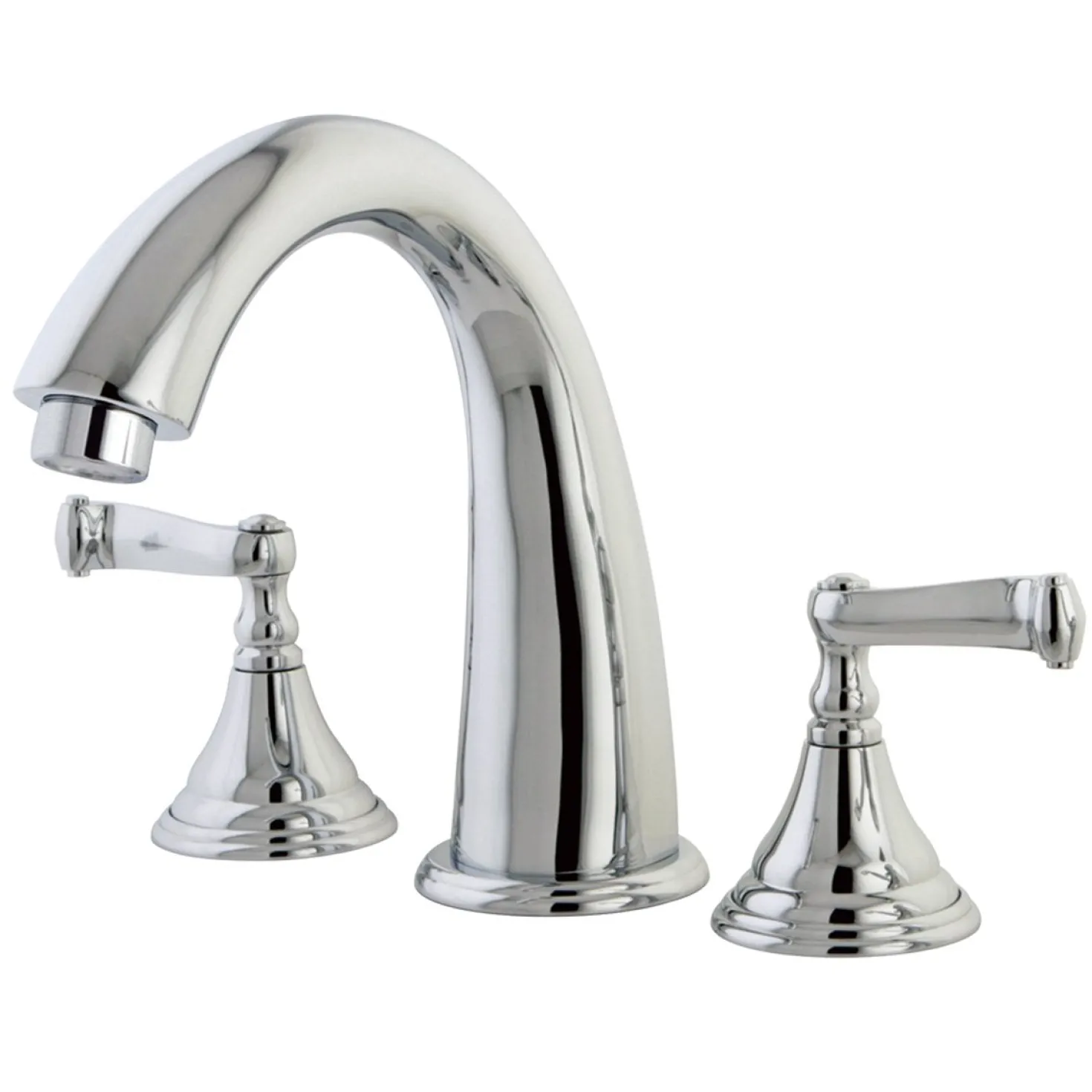 Kingston Brass KS5361FL Royale Two Handle Roman Tub Filler in Polished Chrome