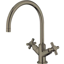 Kingston Brass KS8758JXLS Concord Double Handle Kitchen Faucet in Satin Nickel