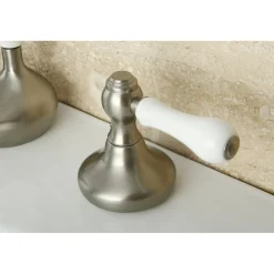 Kingston Brass KS948PL 8 to 16-Inch Widespread Bathroom Faucet in Brushed Nickel