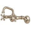 Kingston Brass KS212SN 2-Handle Wall Mount Bar Faucet in Brushed Nickel
