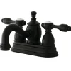 Kingston Brass KS7105TAL 4" Centerset Lavatory Faucet with Brass Pop-up in Oil Rubbed Bronze