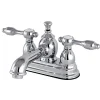Kingston Brass KS7001TAL 4" Centerset Lavatory Faucet with Brass Pop-up in Chrome