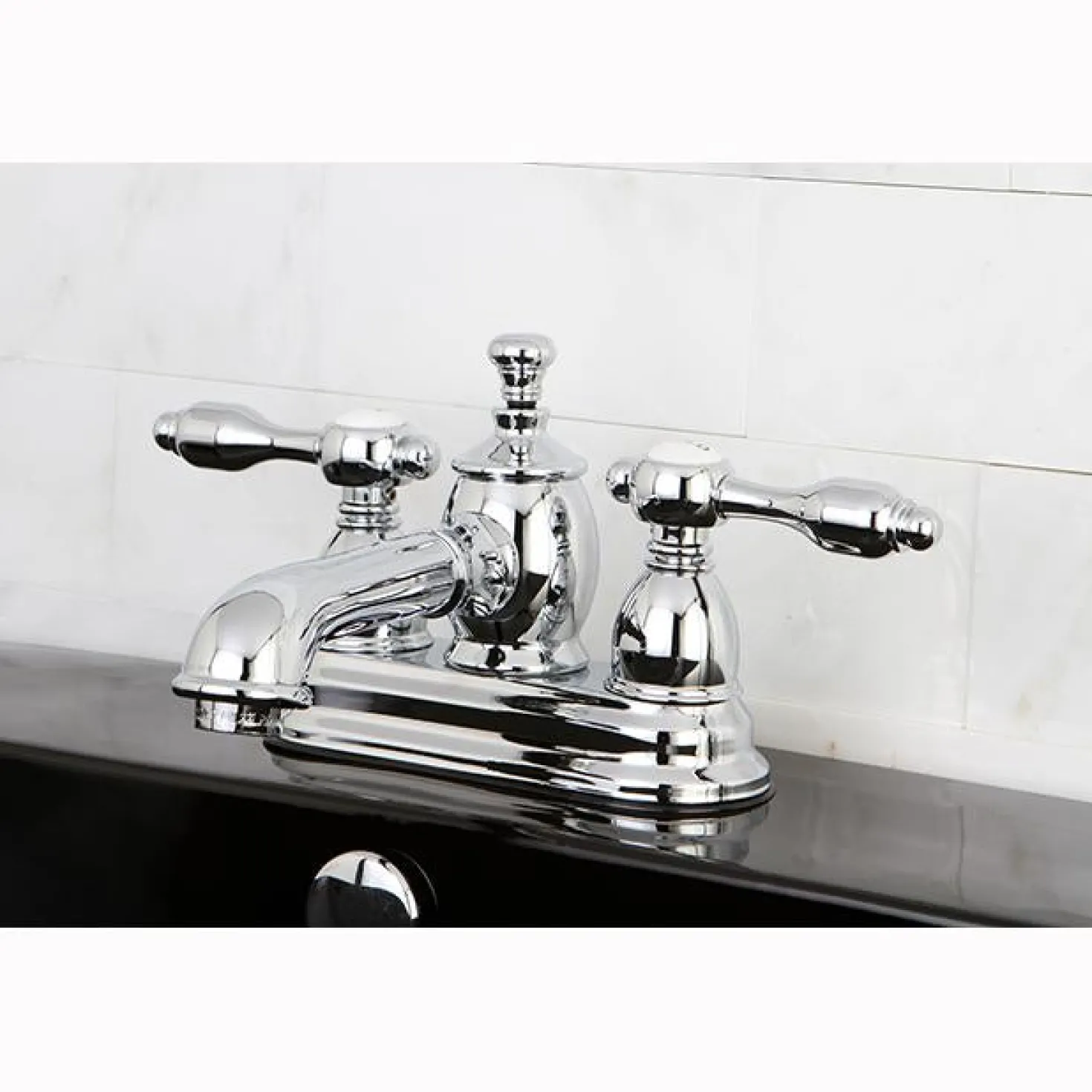 Kingston Brass KS7001TAL 4" Centerset Lavatory Faucet with Brass Pop-up in Chrome