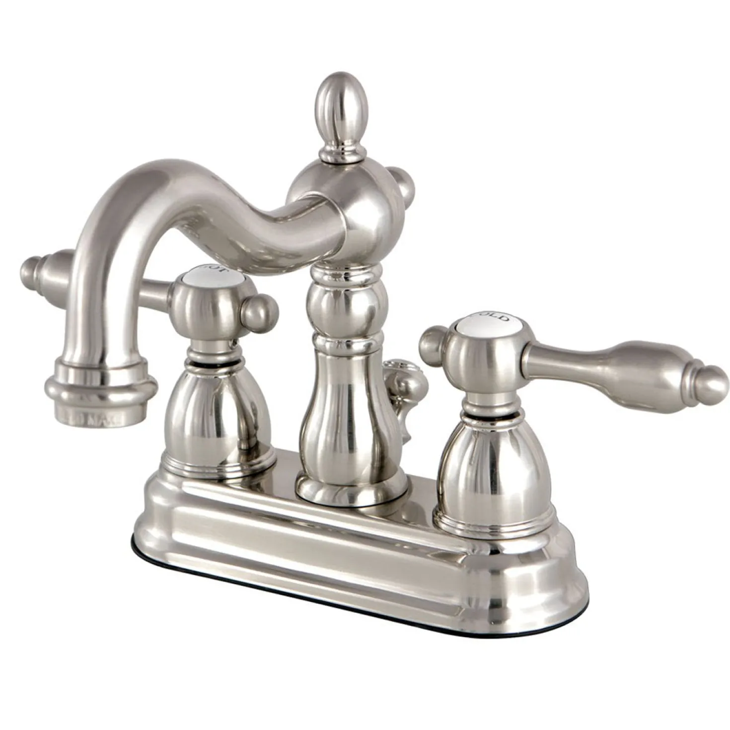 Kingston Brass KS1608TAL Tudor 4" Center Lavatory Faucet with Brass Pop-up
