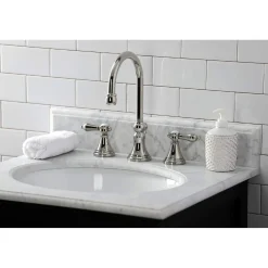 Kingston Brass KS298XBAL-P Heirloom Widespread Bathroom Faucet with Brass Pop-Up