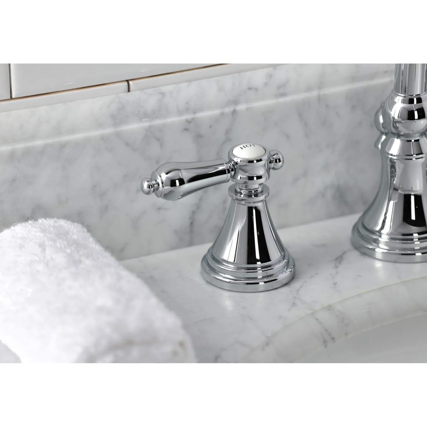 Kingston Brass KS298XBAL-P Heirloom Widespread Bathroom Faucet with Brass Pop-Up