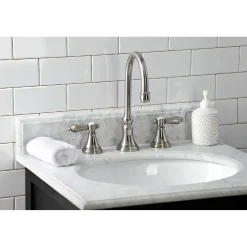Kingston Brass KS298XBAL-P Heirloom Widespread Bathroom Faucet with Brass Pop-Up