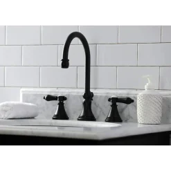Kingston Brass KS298XBAL-P Heirloom Widespread Bathroom Faucet with Brass Pop-Up