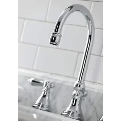 Kingston Brass KS298XBAL-P Heirloom Widespread Bathroom Faucet with Brass Pop-Up