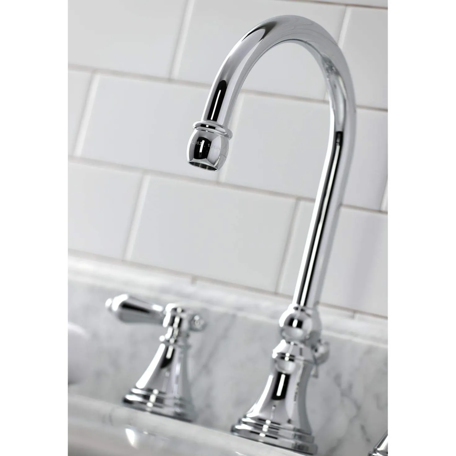 Kingston Brass KS298XBAL-P Heirloom Widespread Bathroom Faucet with Brass Pop-Up