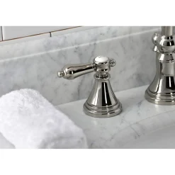 Kingston Brass KS298XBAL-P Heirloom Widespread Bathroom Faucet with Brass Pop-Up