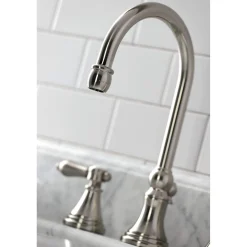 Kingston Brass KS298XBAL-P Heirloom Widespread Bathroom Faucet with Brass Pop-Up