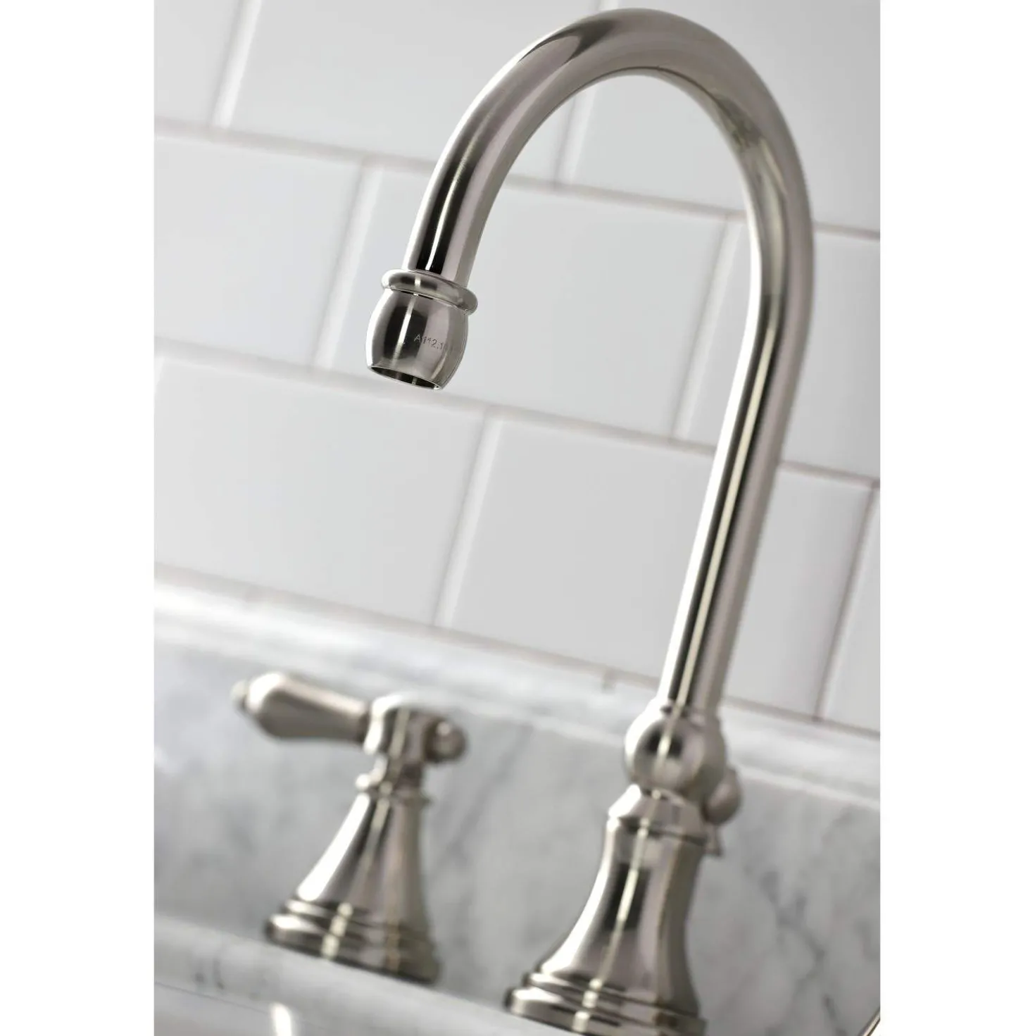 Kingston Brass KS298XBAL-P Heirloom Widespread Bathroom Faucet with Brass Pop-Up