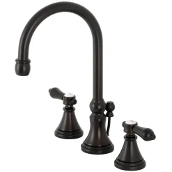 Kingston Brass KS298XBAL-P Heirloom Widespread Bathroom Faucet with Brass Pop-Up