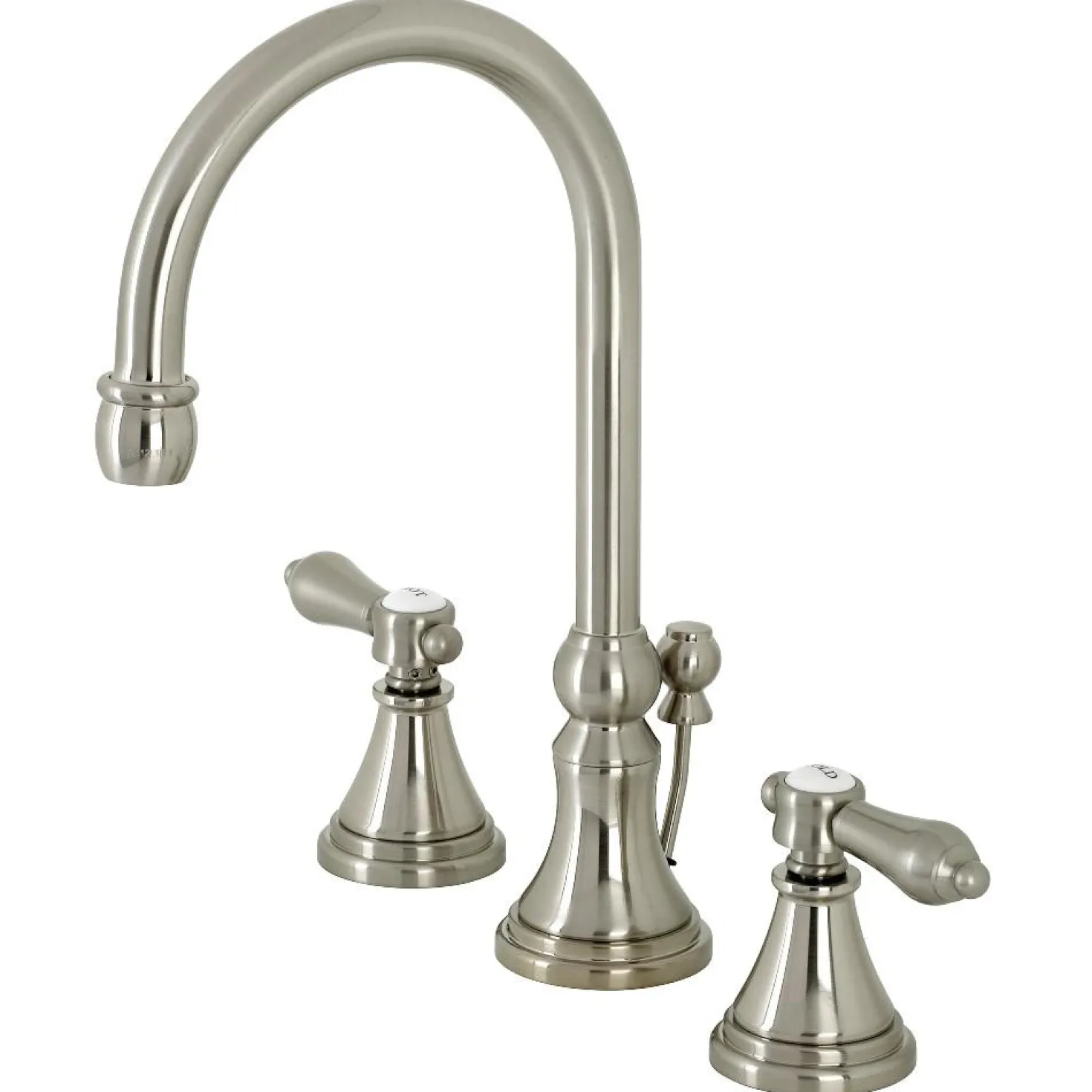 Kingston Brass KS298XBAL-P Heirloom Widespread Bathroom Faucet with Brass Pop-Up
