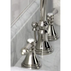 Kingston Brass KS298XBAL-P Heirloom Widespread Bathroom Faucet with Brass Pop-Up