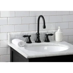 Kingston Brass KS298XBAL-P Heirloom Widespread Bathroom Faucet with Brass Pop-Up