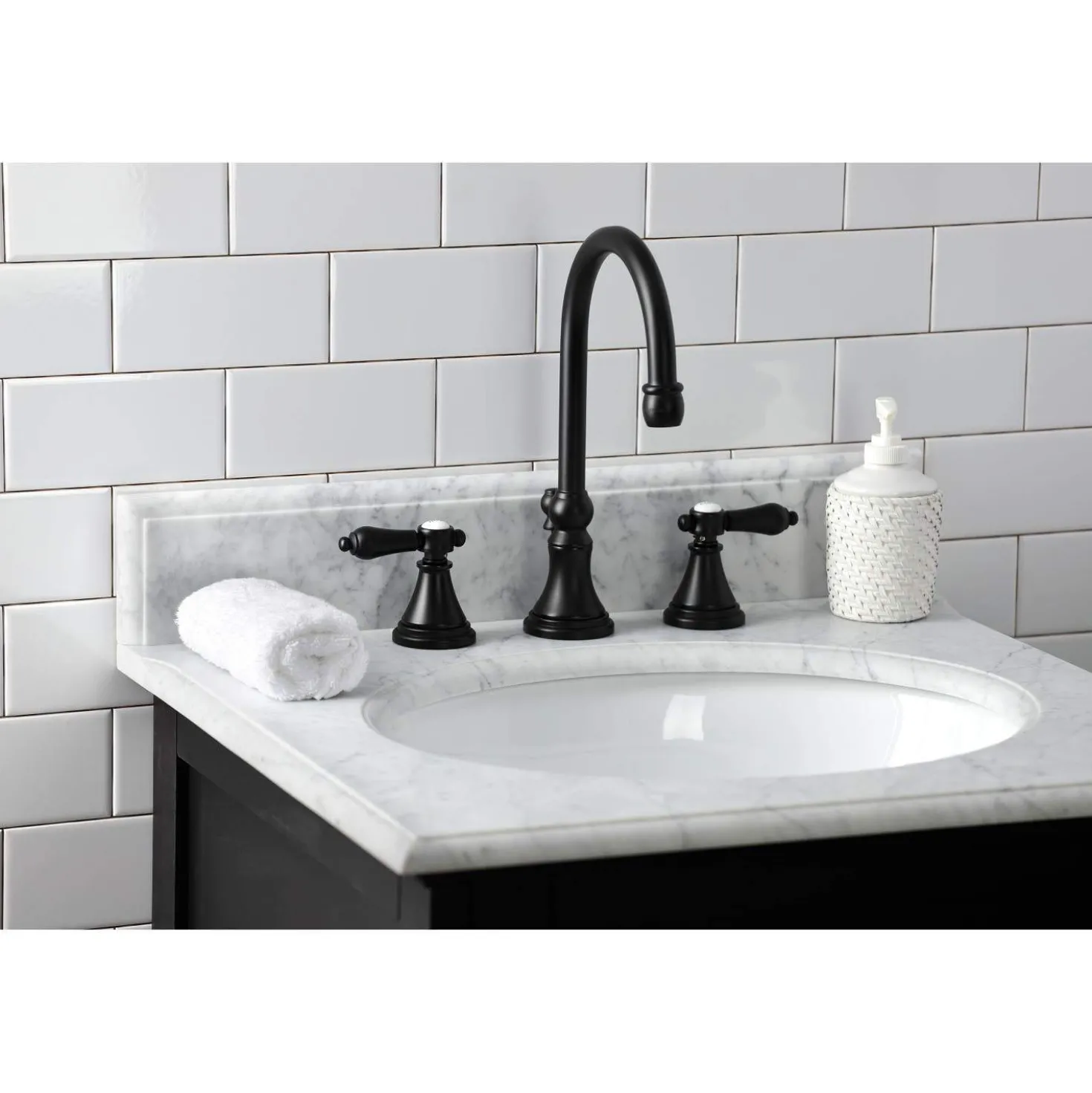 Kingston Brass KS298XBAL-P Heirloom Widespread Bathroom Faucet with Brass Pop-Up