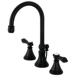 Kingston Brass KS298XBAL-P Heirloom Widespread Bathroom Faucet with Brass Pop-Up