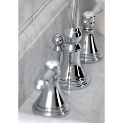 Kingston Brass KS298XBAL-P Heirloom Widespread Bathroom Faucet with Brass Pop-Up