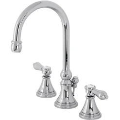 Kingston Brass KS298XBAL-P Heirloom Widespread Bathroom Faucet with Brass Pop-Up