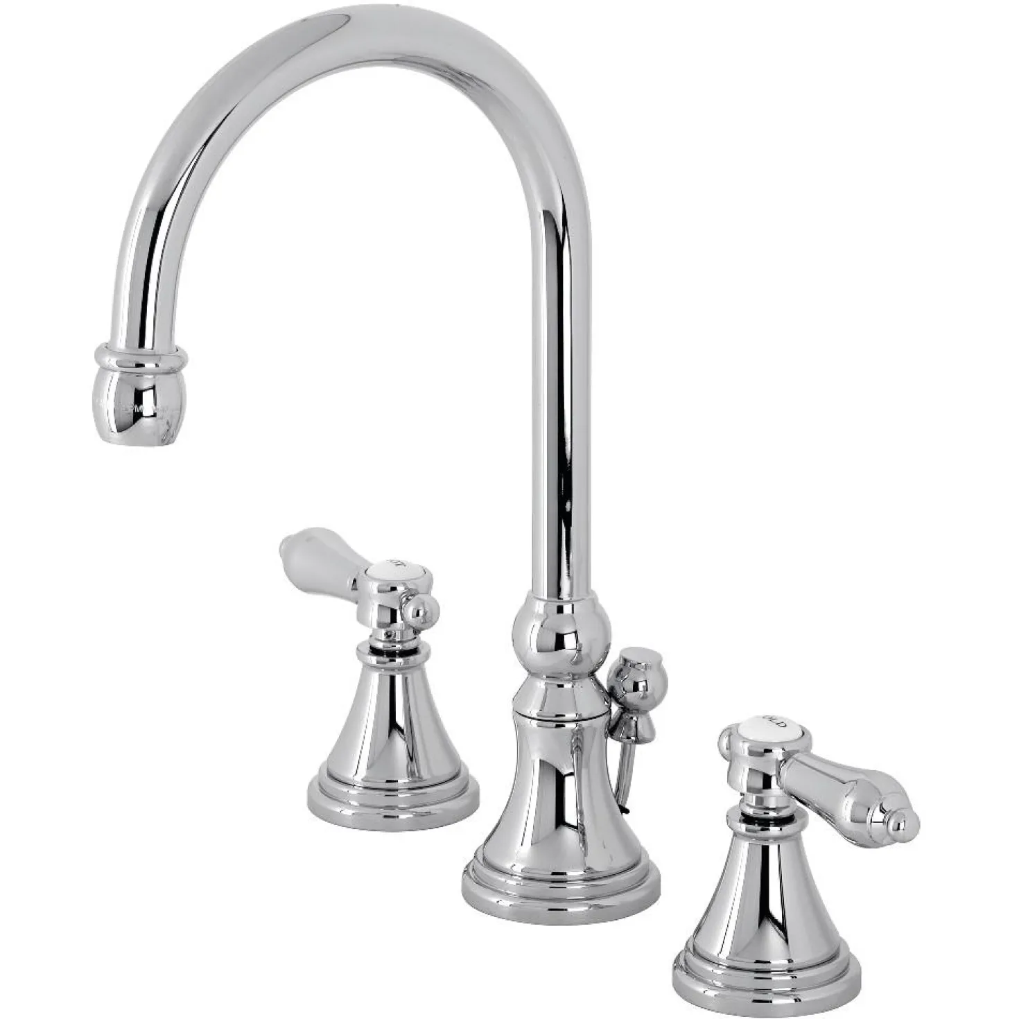 Kingston Brass KS298XBAL-P Heirloom Widespread Bathroom Faucet with Brass Pop-Up