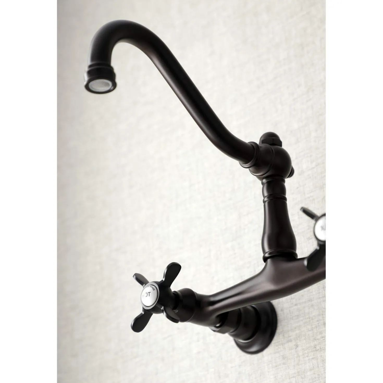 Kingston Brass KS324XBEX-P 8" Center Wall Mount Bathroom Faucet