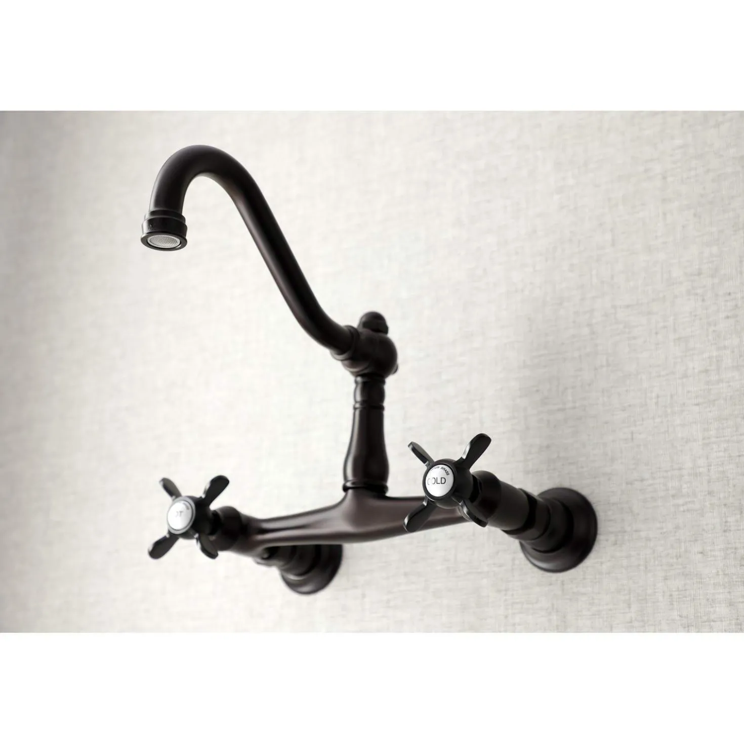 Kingston Brass KS324XBEX-P 8" Center Wall Mount Bathroom Faucet