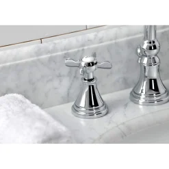 Kingston Brass KS298XBEX-P Essex Widespread Bathroom Faucet with Brass Pop-Up