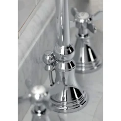 Kingston Brass KS298XBEX-P Essex Widespread Bathroom Faucet with Brass Pop-Up