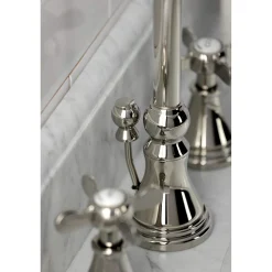Kingston Brass KS298XBEX-P Essex Widespread Bathroom Faucet with Brass Pop-Up