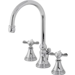 Kingston Brass KS298XBEX-P Essex Widespread Bathroom Faucet with Brass Pop-Up