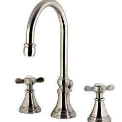 Kingston Brass KS298XBEX-P Essex Widespread Bathroom Faucet with Brass Pop-Up