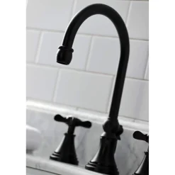 Kingston Brass KS298XBEX-P Essex Widespread Bathroom Faucet with Brass Pop-Up