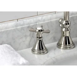 Kingston Brass KS298XBEX-P Essex Widespread Bathroom Faucet with Brass Pop-Up